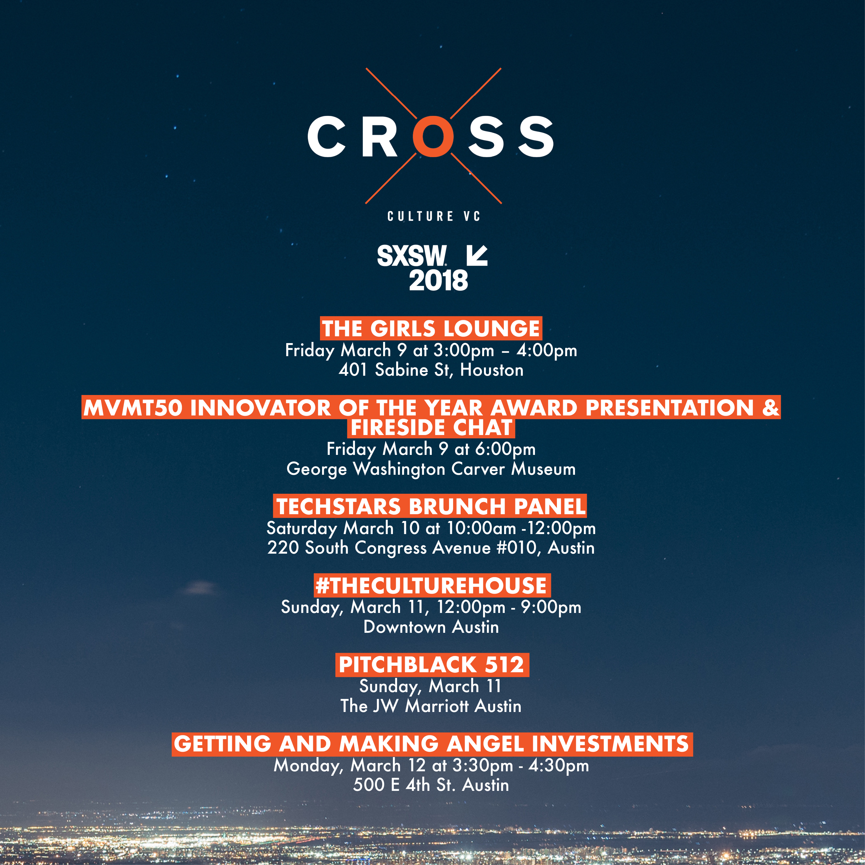 Cross Culture Ventures is Heading to SXSW2018