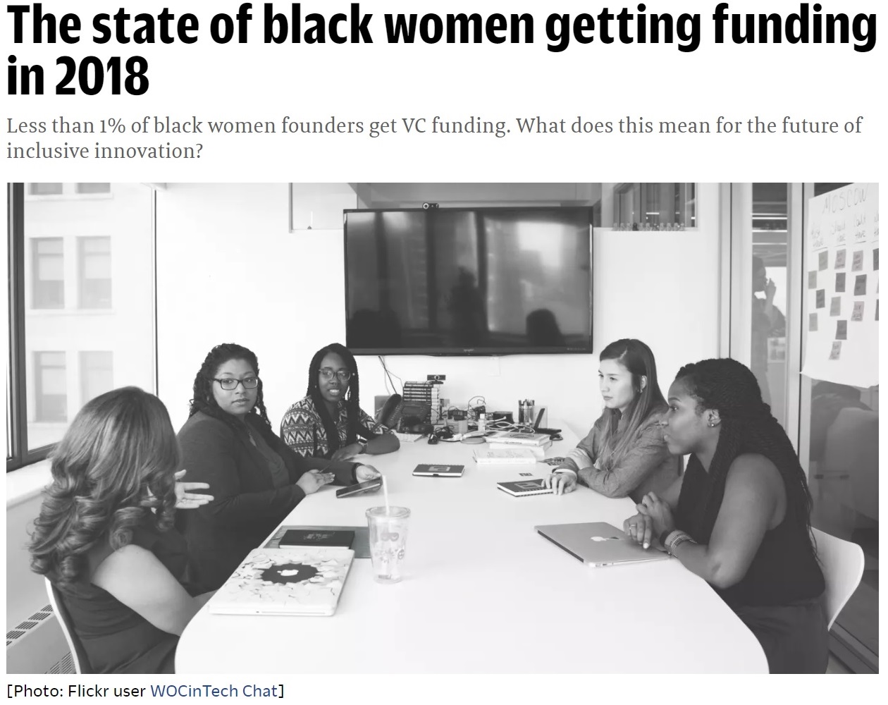 The state of black women getting funding in 2018