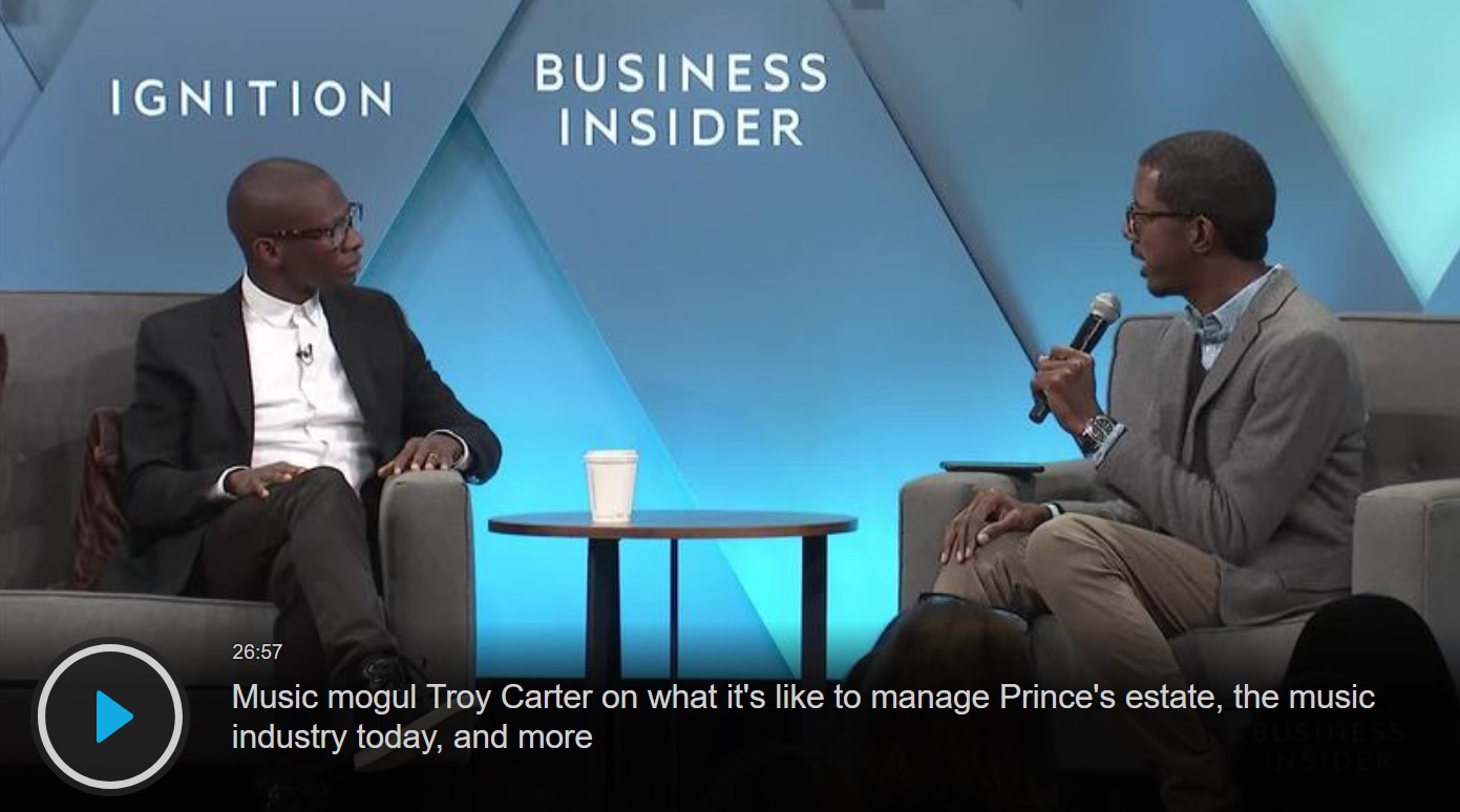 Cross Culture Ventures co-founder, Troy Carter, speaks at Business Insider’s Ignition