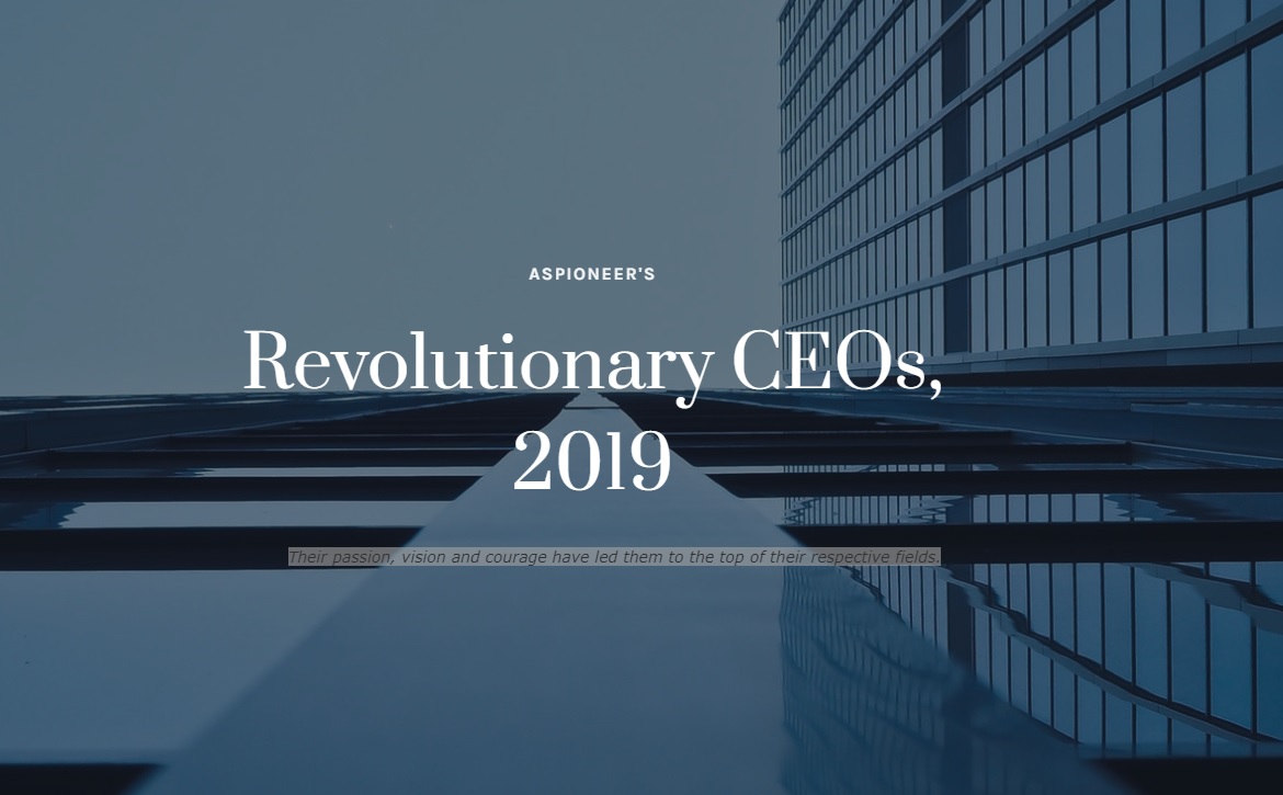 Marlon Nichols named to Aspioneer’s Revoltionary CEO’s, 2019