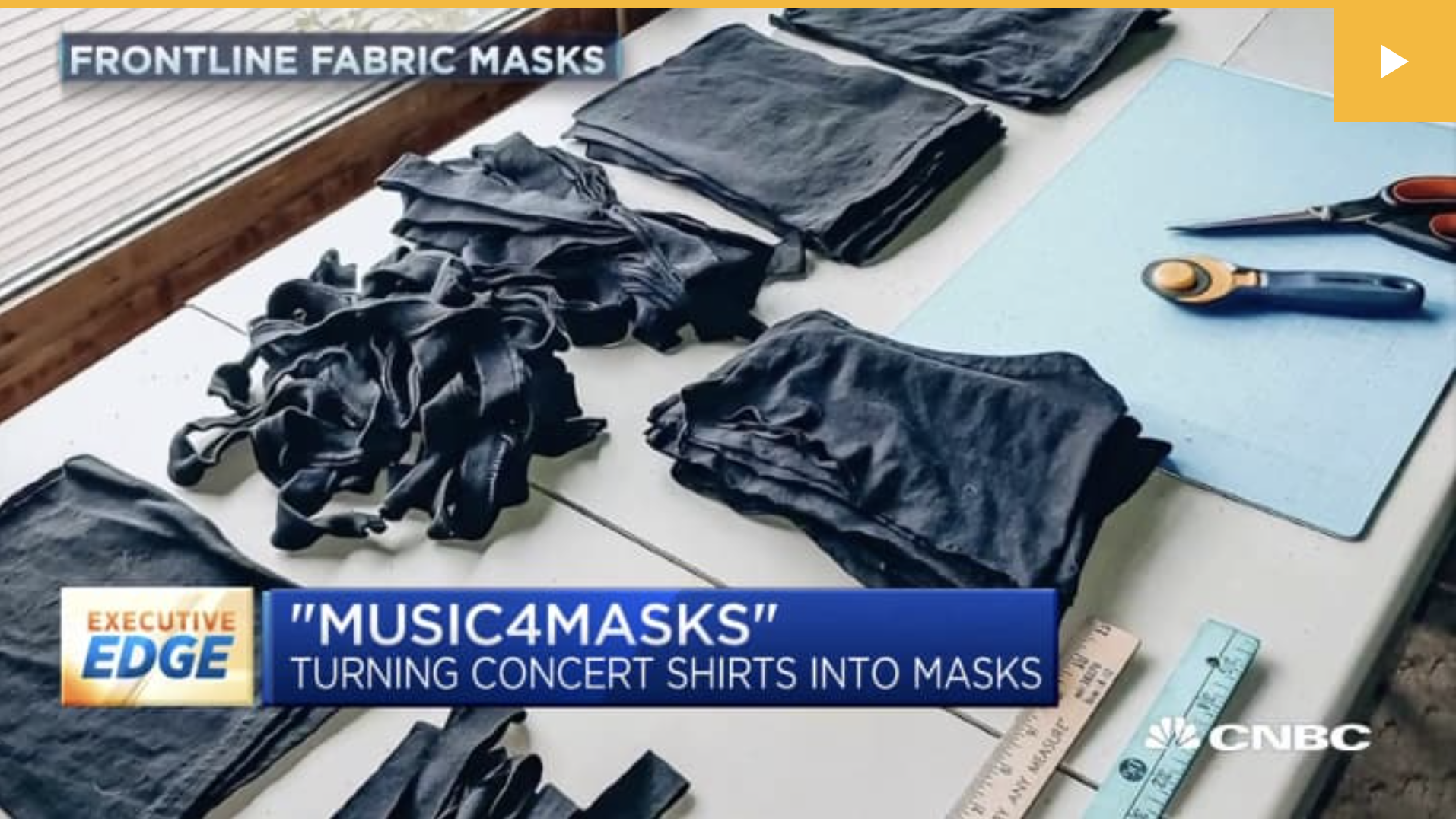 Musicians, music fans repurpose unsold tour t-shirts into masks